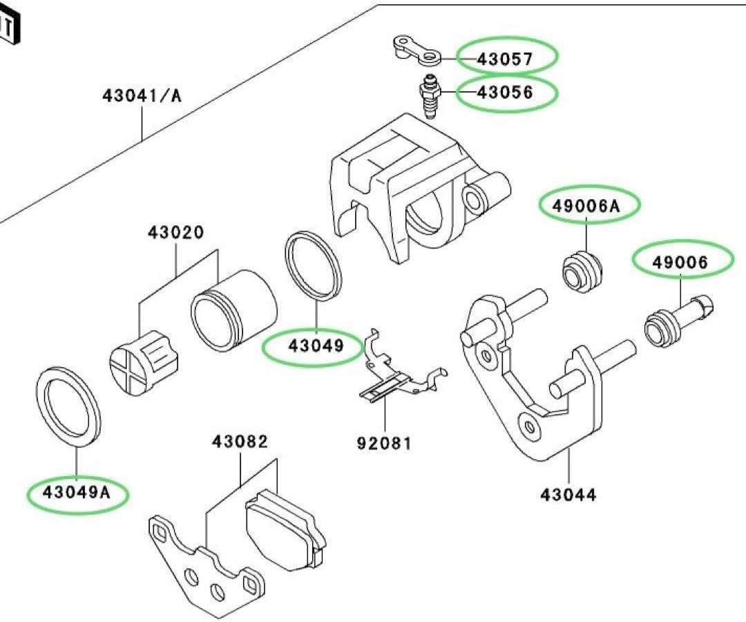 エネルギー バリオスII リア キャリパー ピストンシール パッキン 1233A 日産系 2